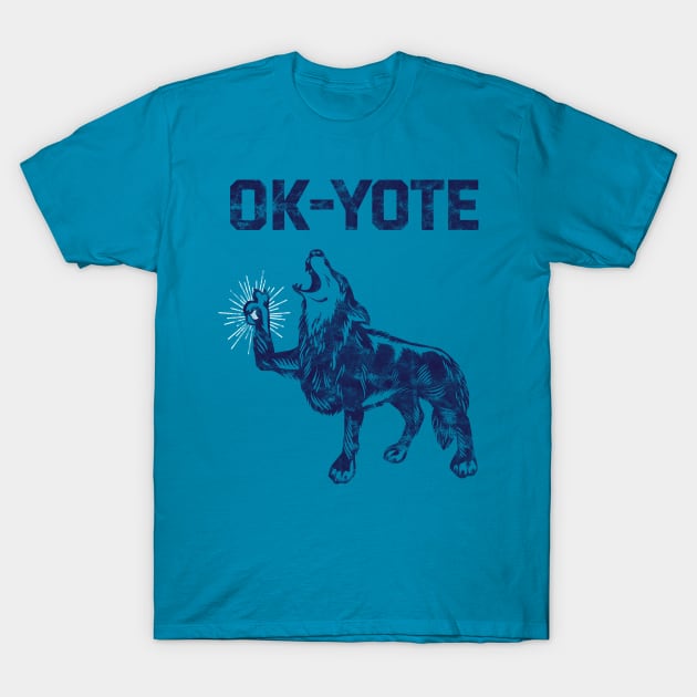 OK-yote (blue) T-Shirt by toadyco